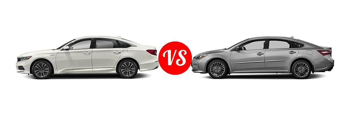 2018 Honda Accord Hybrid Sedan Hybrid Sedan vs. 2018 Toyota Avalon Sedan Limited - Side Comparison