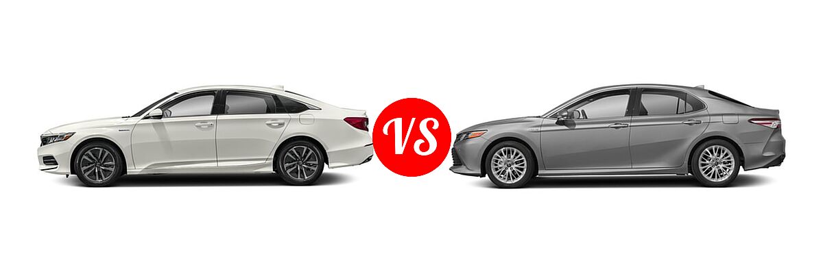 2018 Honda Accord Hybrid Sedan Hybrid Sedan vs. 2018 Toyota Camry Hybrid Sedan Hybrid LE / Hybrid SE / Hybrid XLE - Side Comparison