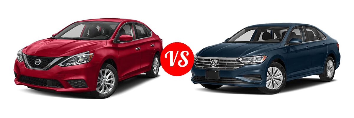 2019 Nissan Sentra Sedan SV vs. 2019 Volkswagen Jetta Sedan SEL - Front Left Comparison