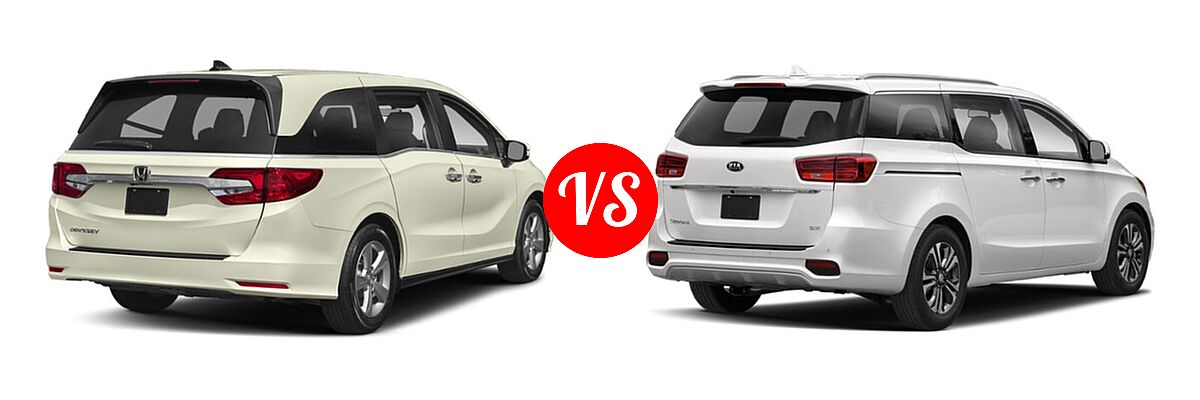 2019 Honda Odyssey Minivan EX vs. 2020 Kia Sedona Minivan SX - Rear Right Comparison