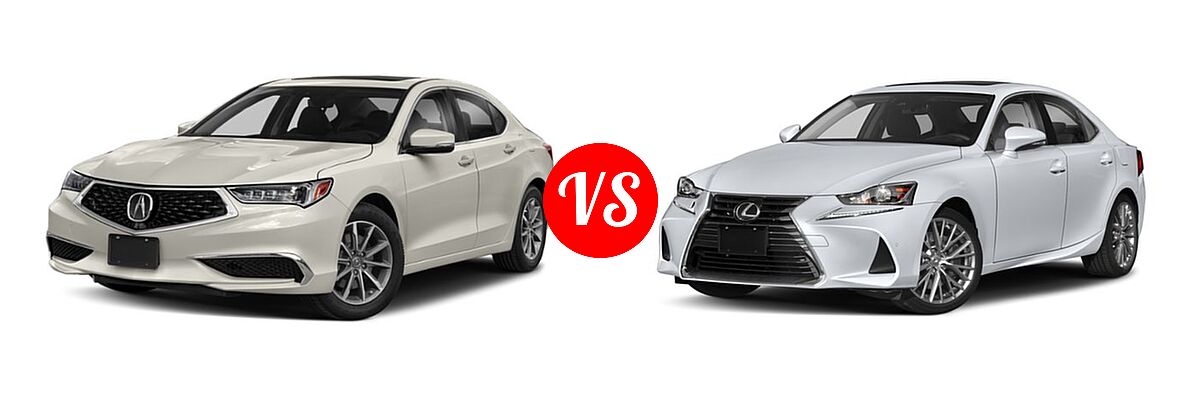 2019 Acura TLX Sedan w/A-SPEC Pkg / w/Technology Pkg vs. 2018 Lexus IS 300 Sedan IS 300 - Front Left Comparison