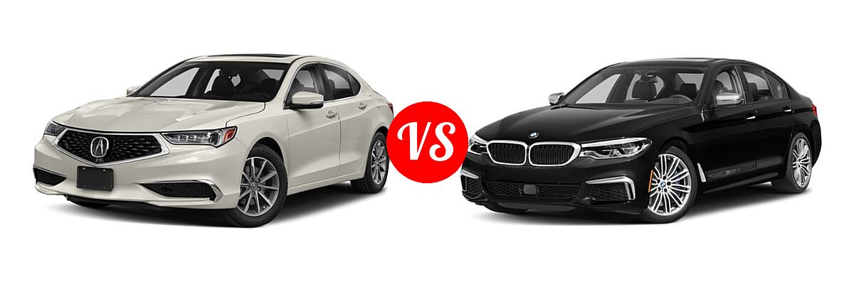 2019 Acura TLX Sedan w/A-SPEC Pkg / w/Technology Pkg vs. 2019 BMW 5 Series M550i Sedan M550i xDrive - Front Left Comparison