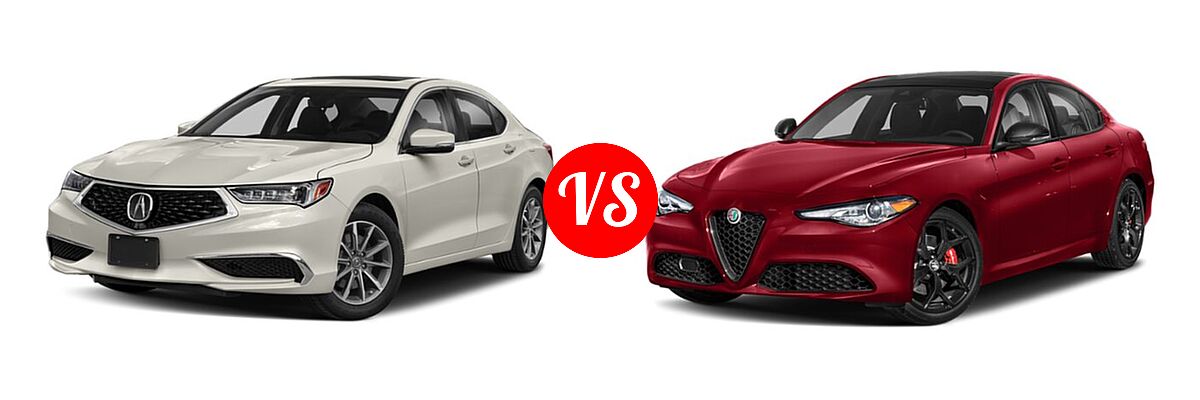 2019 Acura TLX Sedan w/A-SPEC Pkg / w/Technology Pkg vs. 2020 Alfa Romeo Giulia Sedan AWD / RWD / Sport / Ti / Ti Lusso / Ti Sport / Ti Sport Carbon - Front Left Comparison