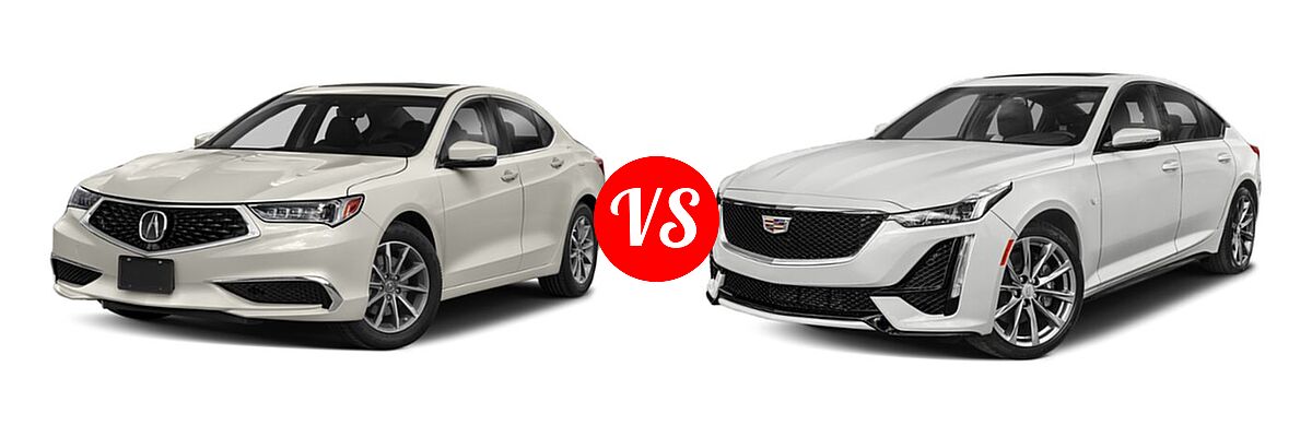 2019 Acura TLX Sedan w/A-SPEC Pkg / w/Technology Pkg vs. 2020 Cadillac CT5 Sedan Luxury / Premium Luxury / Sport - Front Left Comparison