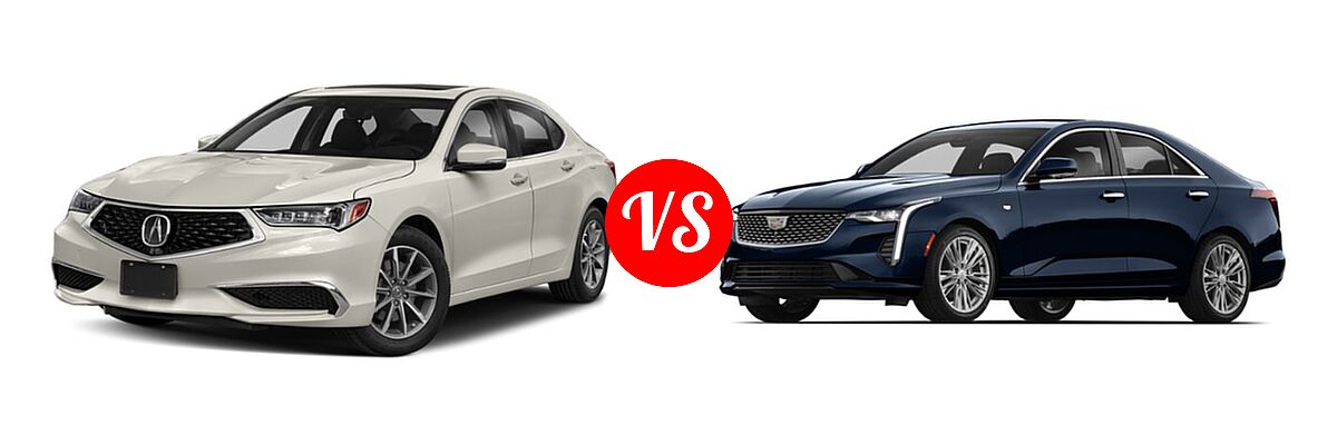 2019 Acura TLX Sedan w/A-SPEC Pkg / w/Technology Pkg vs. 2020 Cadillac CT4 Sedan Luxury / Premium Luxury / Sport / V-Series - Front Left Comparison