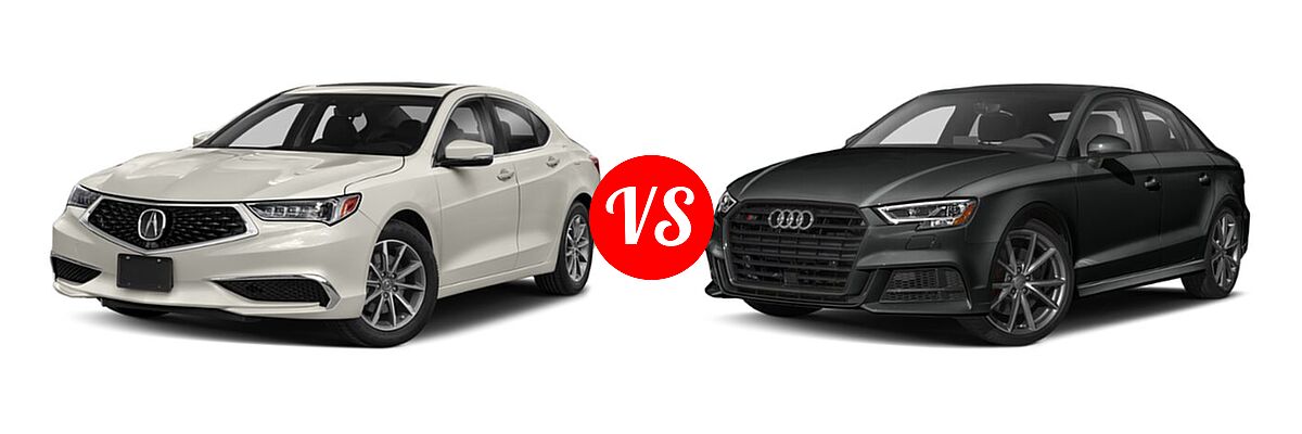 2019 Acura TLX Sedan w/A-SPEC Pkg / w/Technology Pkg vs. 2020 Audi S3 Sedan S line Premium / S line Premium Plus - Front Left Comparison