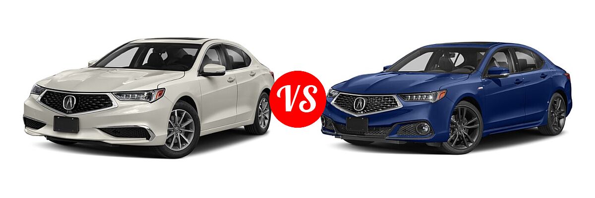 2019 Acura TLX Sedan w/A-SPEC Pkg / w/Technology Pkg vs. 2020 Acura TLX Sedan w/A-Spec Pkg - Front Left Comparison