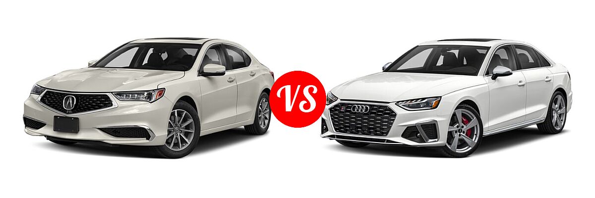 2019 Acura TLX Sedan w/A-SPEC Pkg / w/Technology Pkg vs. 2021 Audi S4 Sedan Premium Plus - Front Left Comparison