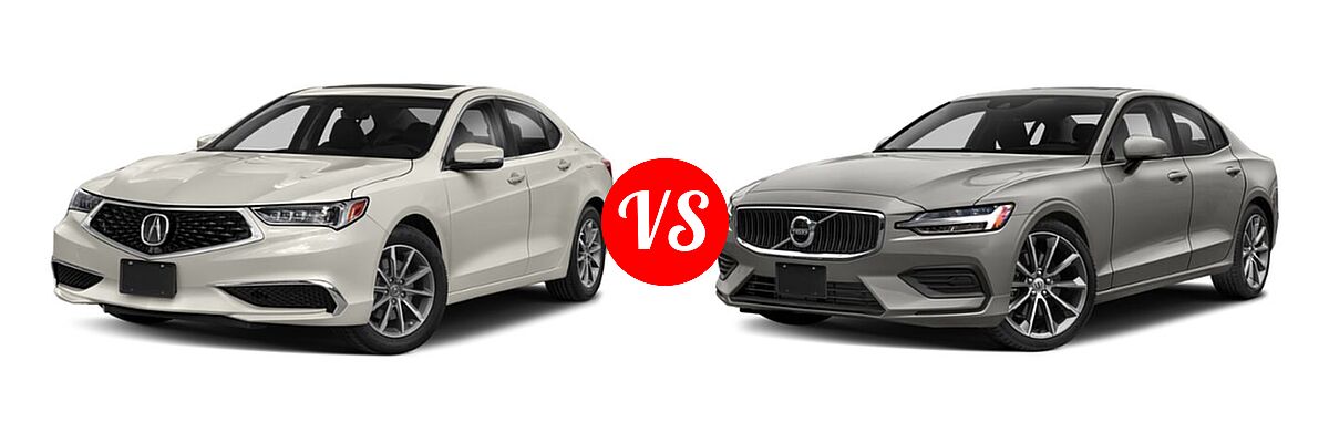 2019 Acura TLX Sedan w/A-SPEC Pkg / w/Technology Pkg vs. 2021 Volvo S60 Sedan Inscription / Momentum - Front Left Comparison