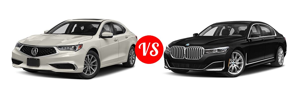 2019 Acura TLX Sedan w/A-SPEC Pkg / w/Technology Pkg vs. 2021 BMW 7 Series Sedan 740i / 740i xDrive - Front Left Comparison