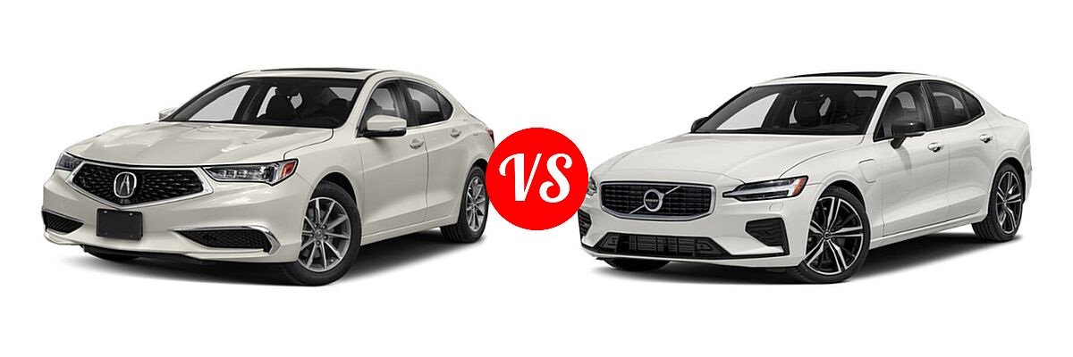 2019 Acura TLX Sedan w/A-SPEC Pkg / w/Technology Pkg vs. 2021 Volvo S60 Sedan PHEV R-Design / R-Design Expression - Front Left Comparison