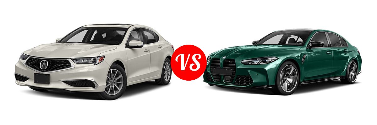 2019 Acura TLX Sedan w/A-SPEC Pkg / w/Technology Pkg vs. 2021 BMW M3 Sedan Competition / Sedan - Front Left Comparison