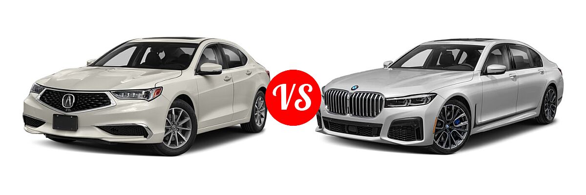 2019 Acura TLX Sedan w/A-SPEC Pkg / w/Technology Pkg vs. 2021 BMW 7 Series Sedan 750i xDrive - Front Left Comparison