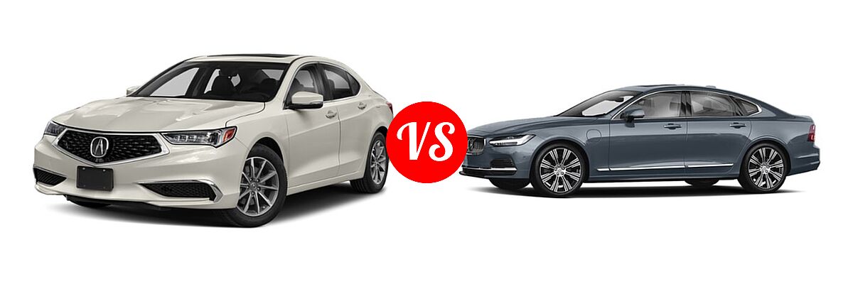 2019 Acura TLX Sedan w/A-SPEC Pkg / w/Technology Pkg vs. 2022 Volvo S90 Sedan PHEV Inscription / R-Design - Front Left Comparison