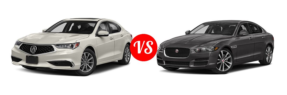 2019 Acura TLX Sedan w/A-SPEC Pkg / w/Technology Pkg vs. 2018 Jaguar XE Sedan Diesel 20d / 20d Premium / 20d Prestige - Front Left Comparison