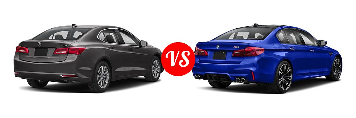 2019 Acura TLX Sedan w/A-SPEC Pkg / w/Technology Pkg vs. 2019 BMW M5 Sedan Competition / Sedan - Rear Right Comparison