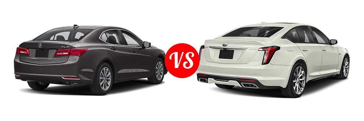 2019 Acura TLX Sedan w/A-SPEC Pkg / w/Technology Pkg vs. 2020 Cadillac CT5 Sedan Luxury / Premium Luxury / Sport - Rear Right Comparison