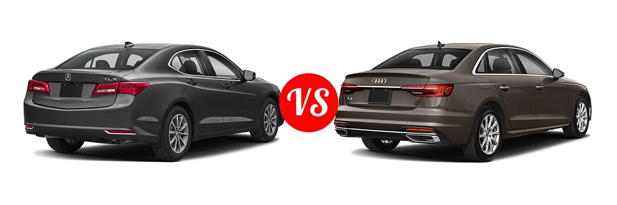 2019 Acura TLX Sedan w/A-SPEC Pkg / w/Technology Pkg vs. 2020 Audi A4 Sedan Premium / Premium Plus / Prestige - Rear Right Comparison