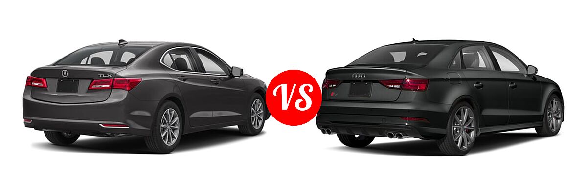 2019 Acura TLX Sedan w/A-SPEC Pkg / w/Technology Pkg vs. 2020 Audi S3 Sedan S line Premium / S line Premium Plus - Rear Right Comparison