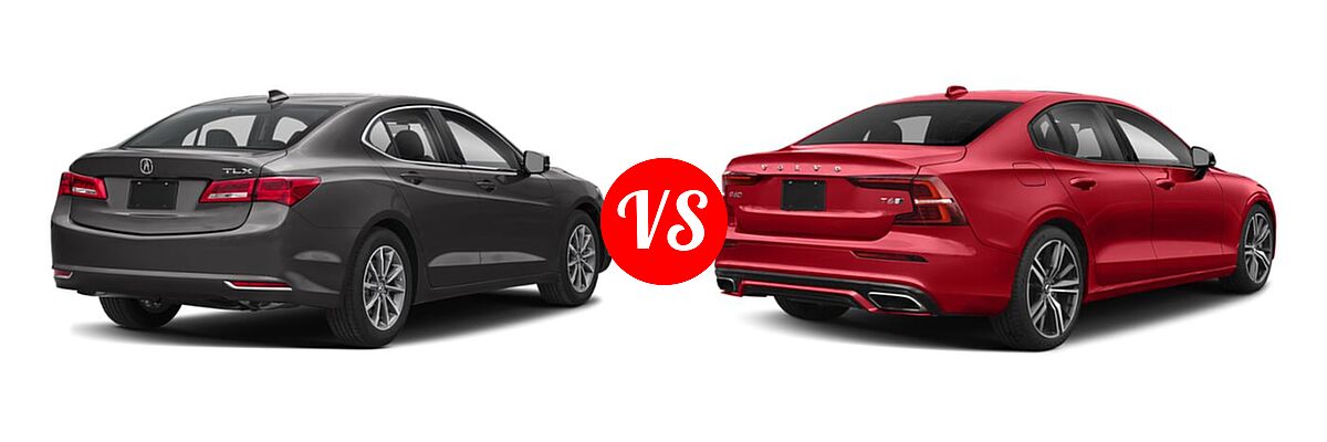 2019 Acura TLX Sedan w/A-SPEC Pkg / w/Technology Pkg vs. 2021 Volvo S60 Sedan R-Design - Rear Right Comparison