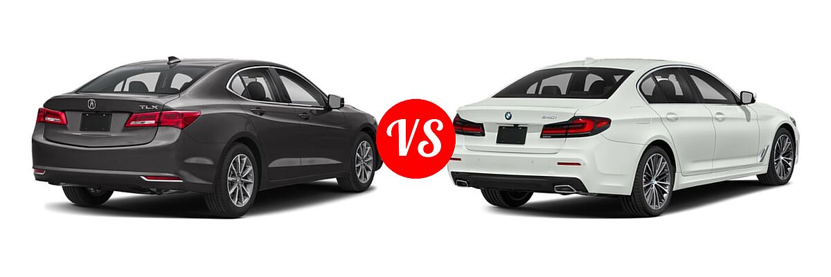 2019 Acura TLX Sedan w/A-SPEC Pkg / w/Technology Pkg vs. 2021 BMW 5 Series Sedan 540i / 540i xDrive - Rear Right Comparison