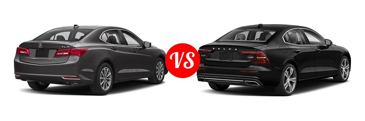 2019 Acura TLX Sedan w/A-SPEC Pkg / w/Technology Pkg vs. 2021 Volvo S60 Sedan PHEV Inscription - Rear Right Comparison