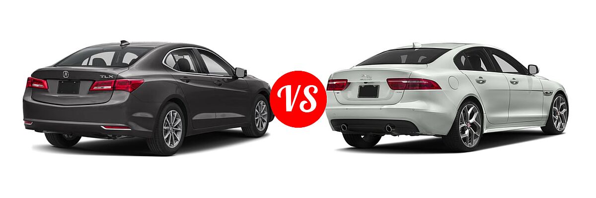 2019 Acura TLX Sedan w/A-SPEC Pkg / w/Technology Pkg vs. 2018 Jaguar XE Sedan Diesel 20d R-Sport - Rear Right Comparison