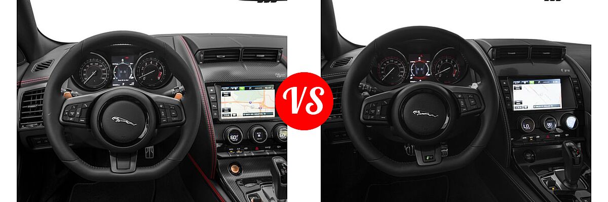 2017 Jaguar F-TYPE Coupe S British Design Edition vs. 2017 Jaguar F-TYPE R Coupe R - Dashboard Comparison