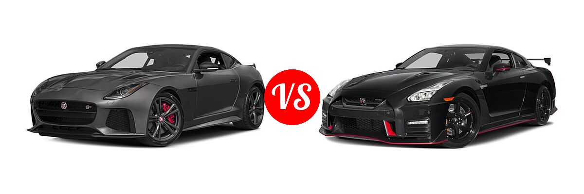 2017 Jaguar F-TYPE SVR Coupe SVR vs. 2017 Nissan GT-R NISMO Coupe NISMO - Front Left Comparison