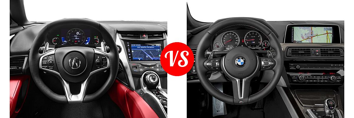 2017 Acura NSX Coupe Coupe vs. 2017 BMW M6 Coupe Coupe - Dashboard Comparison