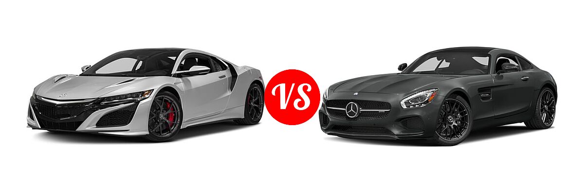 2017 Acura NSX Coupe Coupe vs. 2017 Mercedes-Benz AMG GT Coupe AMG GT - Front Left Comparison