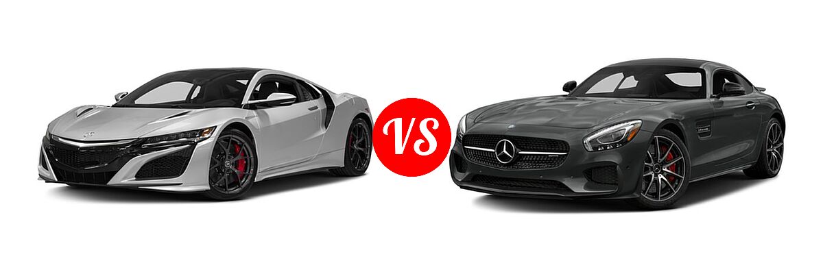 2017 Acura NSX Coupe Coupe vs. 2017 Mercedes-Benz AMG GT Coupe AMG GT S - Front Left Comparison