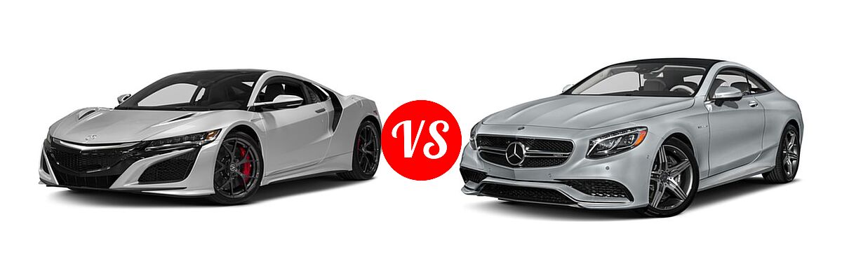 2017 Acura NSX Coupe Coupe vs. 2017 Mercedes-Benz S-Class AMG S 63 4MATIC Coupe AMG S 63 - Front Left Comparison