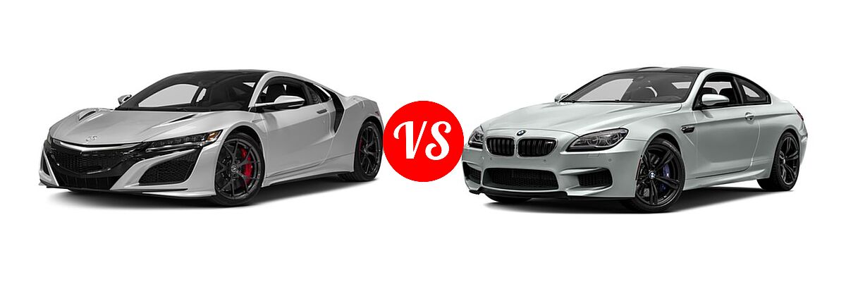 2017 Acura NSX Coupe Coupe vs. 2017 BMW M6 Coupe Coupe - Front Left Comparison