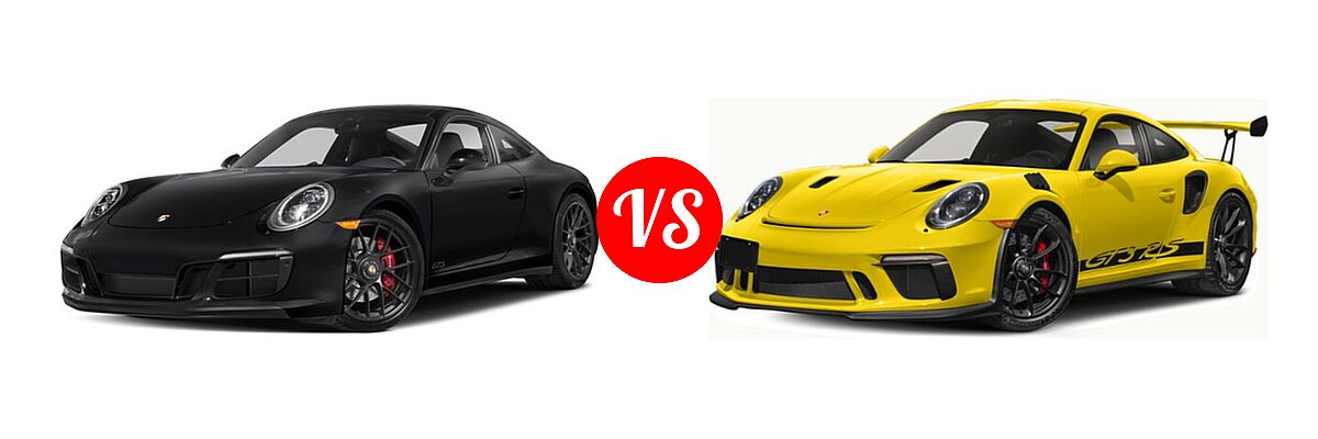 2018 Porsche 911 Coupe Carrera GTS vs. 2019 Porsche 911 GT3 RS Coupe GT3 RS - Front Left Comparison