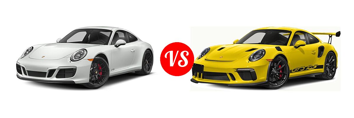 2018 Porsche 911 Coupe Carrera 4 GTS vs. 2019 Porsche 911 GT3 RS Coupe GT3 RS - Front Left Comparison