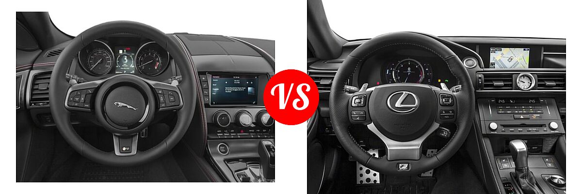 2018 Jaguar F-TYPE Coupe R-Dynamic vs. 2018 Lexus RC 350 Coupe RC 350 - Dashboard Comparison