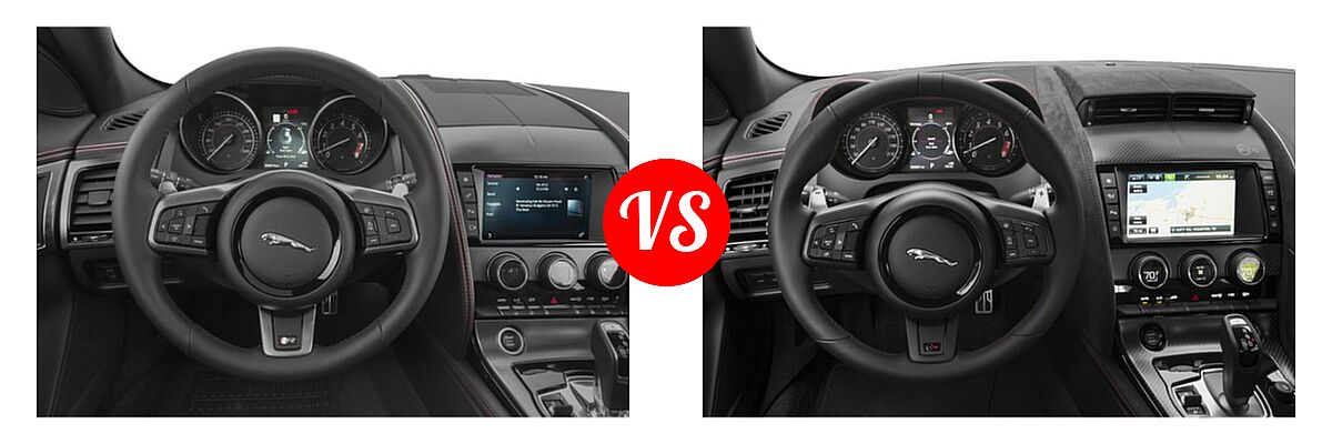 2018 Jaguar F-TYPE R Coupe R vs. 2018 Jaguar F-TYPE SVR Coupe SVR - Dashboard Comparison