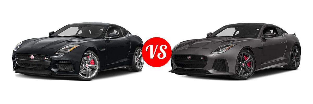 2018 Jaguar F-TYPE R Coupe R vs. 2018 Jaguar F-TYPE SVR Coupe SVR - Front Left Comparison