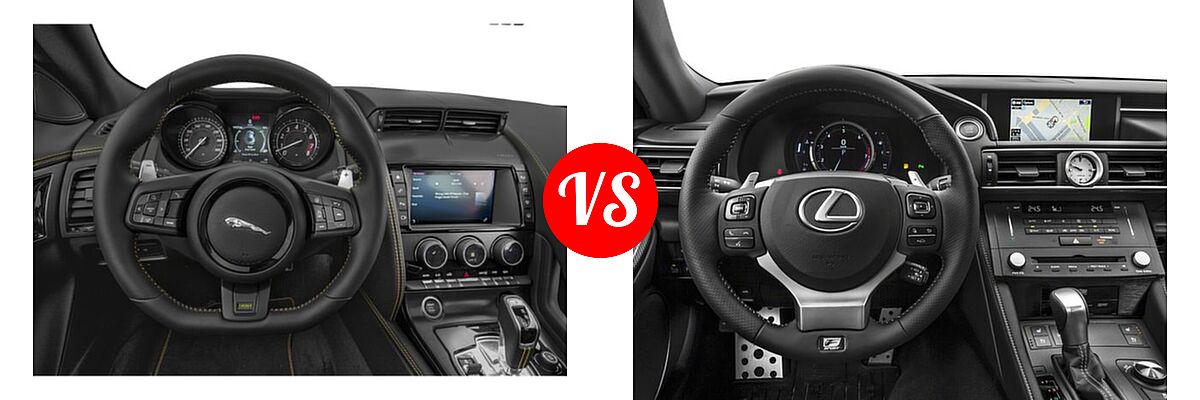 2018 Jaguar F-TYPE Coupe 400 Sport vs. 2018 Lexus RC 350 Coupe RC 350 - Dashboard Comparison