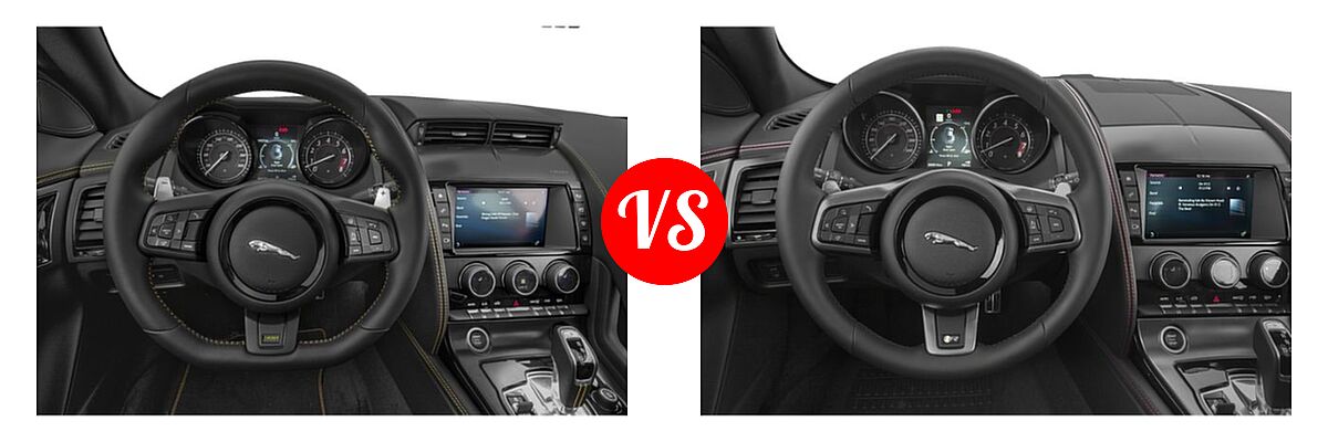 2018 Jaguar F-TYPE Coupe 400 Sport vs. 2018 Jaguar F-TYPE R Coupe R - Dashboard Comparison