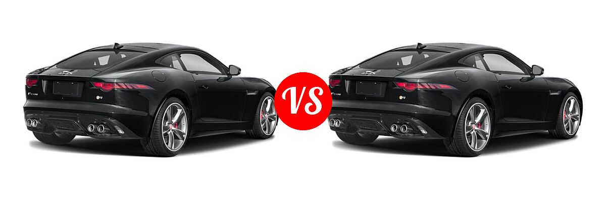 2018 Jaguar F-TYPE Coupe R-Dynamic vs. 2018 Jaguar F-TYPE R Coupe R - Rear Right Comparison