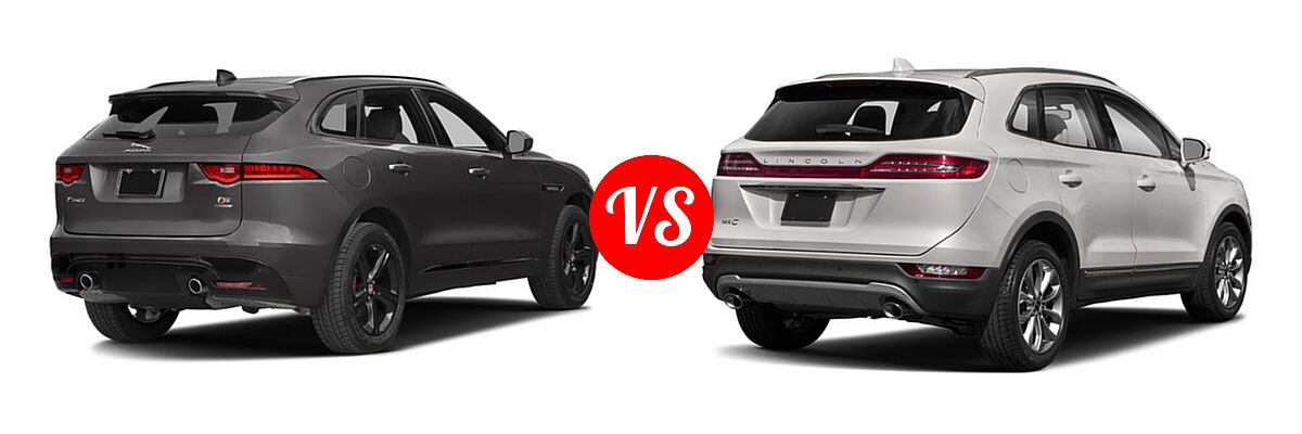 2019 Jaguar F-PACE SUV S vs. 2019 Lincoln MKC SUV Black Label / FWD / Reserve / Select / Standard - Rear Right Comparison