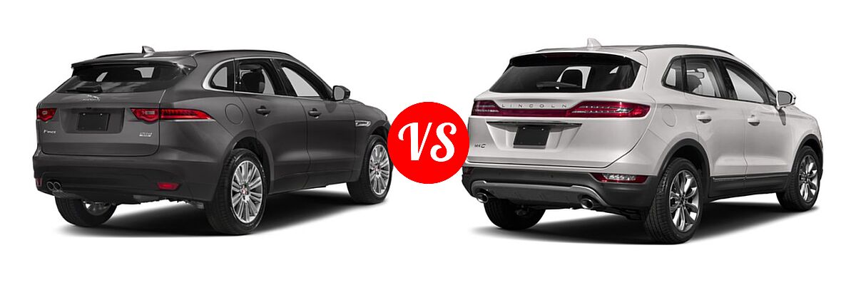 2019 Jaguar F-PACE SUV Diesel 20d Premium / 20d Prestige vs. 2019 Lincoln MKC SUV Black Label / FWD / Reserve / Select / Standard - Rear Right Comparison