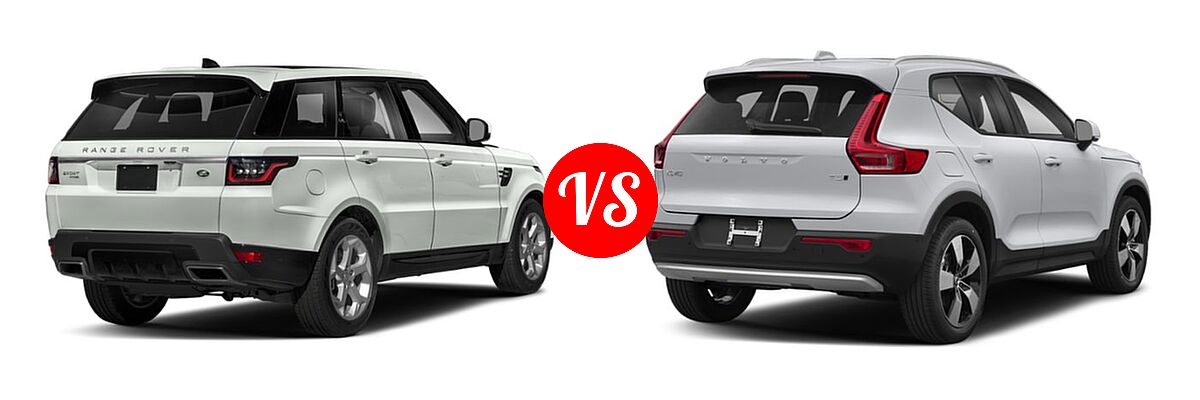 2019 Land Rover Range Rover Sport SVR SUV SVR vs. 2019 Volvo XC40 SUV Momentum / R-Design - Rear Right Comparison