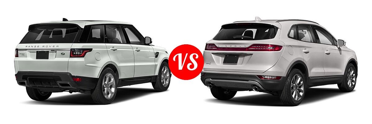 2019 Land Rover Range Rover Sport SVR SUV SVR vs. 2019 Lincoln MKC SUV Black Label / FWD / Reserve / Select / Standard - Rear Right Comparison