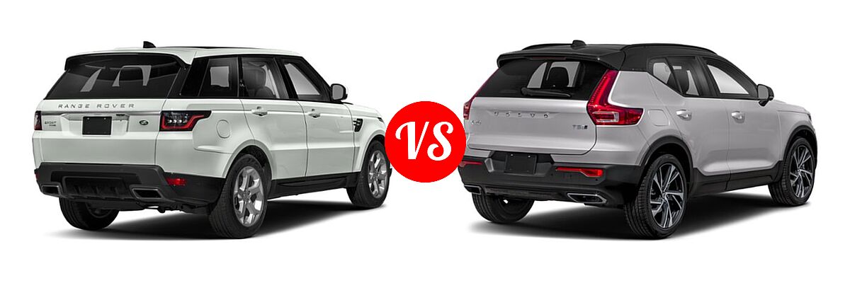 2019 Land Rover Range Rover Sport SVR SUV SVR vs. 2019 Volvo XC40 SUV R-Design - Rear Right Comparison