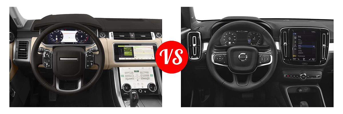 2019 Land Rover Range Rover Sport SVR SUV SVR vs. 2019 Volvo XC40 SUV Momentum / R-Design - Dashboard Comparison