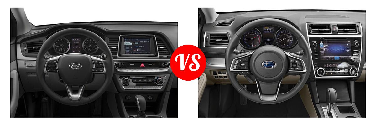 2019 Hyundai Sonata Sedan Limited vs. 2019 Subaru Legacy Sedan 2.5i - Dashboard Comparison
