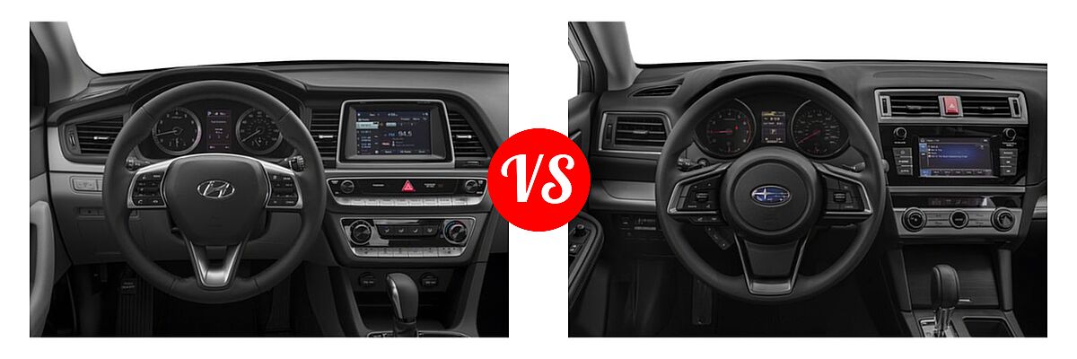 2019 Hyundai Sonata Sedan Limited vs. 2019 Subaru Legacy Sedan Limited - Dashboard Comparison